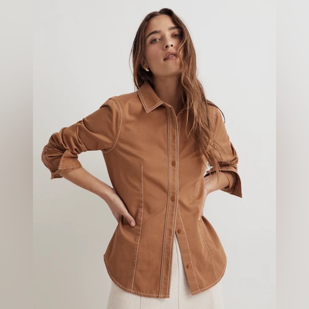 Madewell Darted Button-Up Shirt in (Re)generative Chino